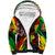 Jamaica Lion Sherpa Hoodie Coat Of Arms Rastafarianism