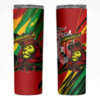 Jamaica Lion Skinny Tumbler Coat Of Arms Rastafarianism