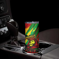 Jamaica Lion Skinny Tumbler Coat Of Arms Rastafarianism