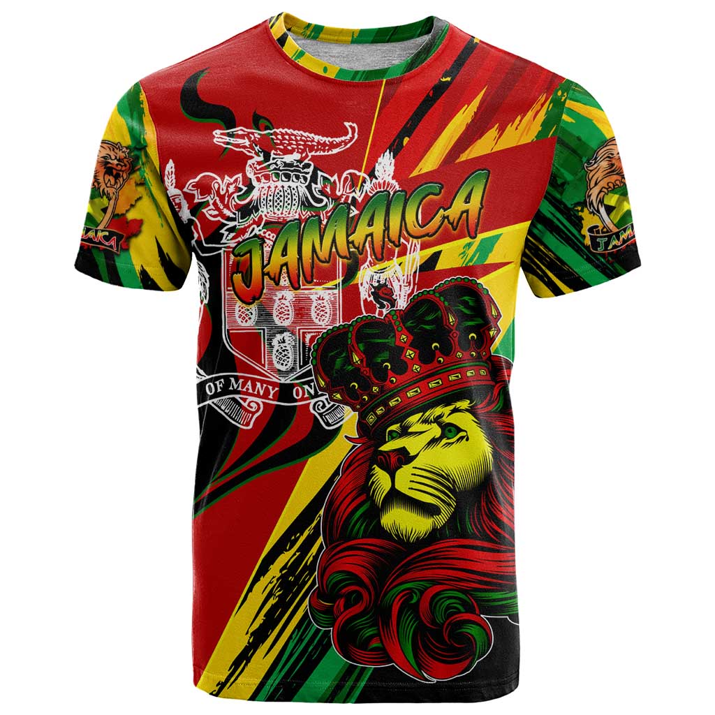 Jamaica Lion T Shirt Coat Of Arms Rastafarianism