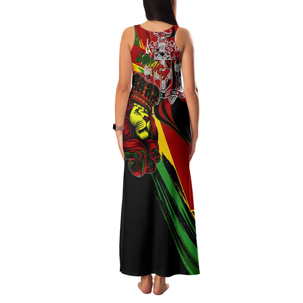 Jamaica Lion Tank Maxi Dress Coat Of Arms Rastafarianism