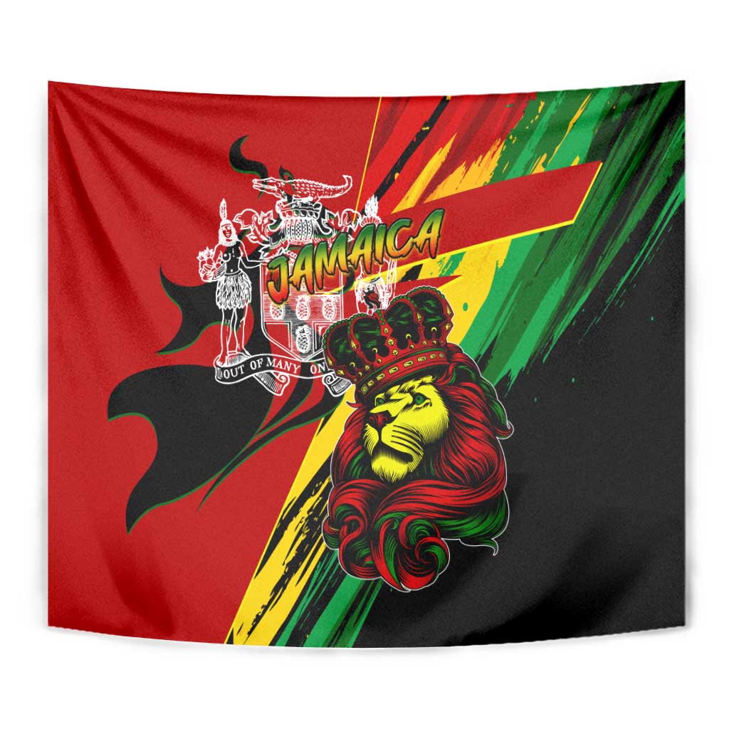 Jamaica Lion Tapestry Coat Of Arms Rastafarianism