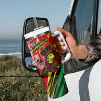 Jamaica Lion Tumbler With Handle Coat Of Arms Rastafarianism