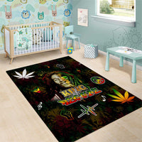 King Of Reggae Area Rug Legend Bob Peace and Love