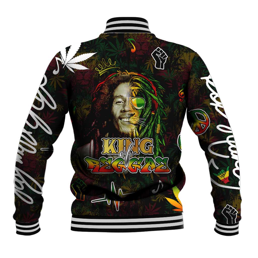 King Of Reggae Baseball Jacket Legend Bob Peace and Love