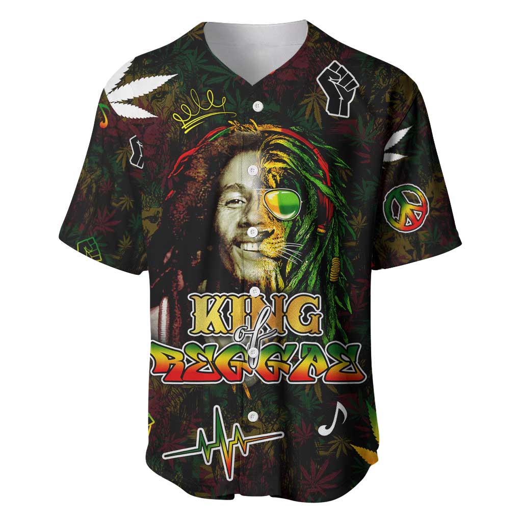 King Of Reggae Baseball Jersey Legend Bob Peace and Love