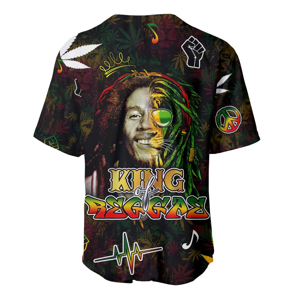 King Of Reggae Baseball Jersey Legend Bob Peace and Love