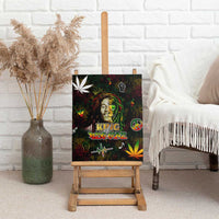 King Of Reggae Canvas Wall Art Legend Bob Peace and Love