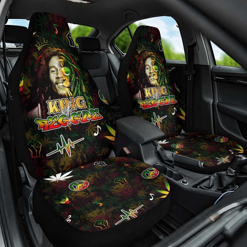 King Of Reggae Car Seat Cover Legend Bob Peace and Love