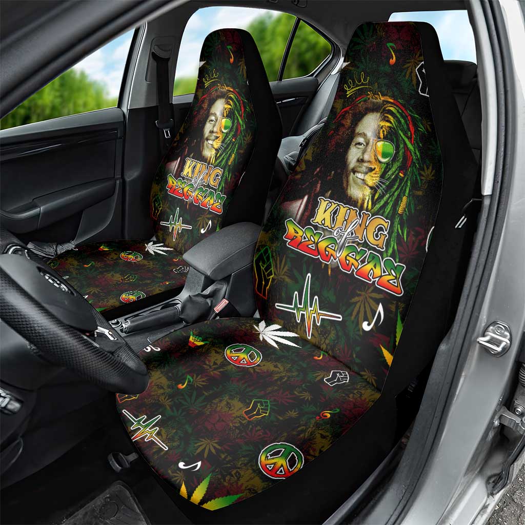 King Of Reggae Car Seat Cover Legend Bob Peace and Love