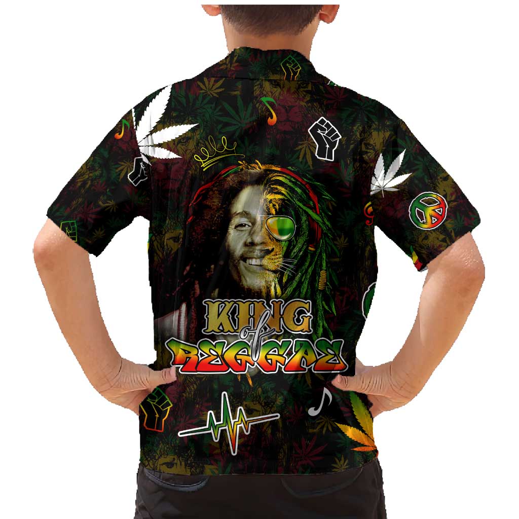 King Of Reggae Family Matching Mermaid Dress and Hawaiian Shirt Legend Bob Peace and Love