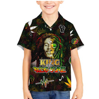 King Of Reggae Family Matching Mermaid Dress and Hawaiian Shirt Legend Bob Peace and Love