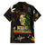 King Of Reggae Family Matching Off The Shoulder Long Sleeve Dress and Hawaiian Shirt Legend Bob Peace and Love