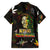 King Of Reggae Family Matching Off Shoulder Maxi Dress and Hawaiian Shirt Legend Bob Peace and Love