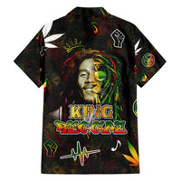 King Of Reggae Family Matching Puletasi and Hawaiian Shirt Legend Bob Peace and Love