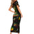 King Of Reggae Family Matching Short Sleeve Bodycon Dress and Hawaiian Shirt Legend Bob Peace and Love