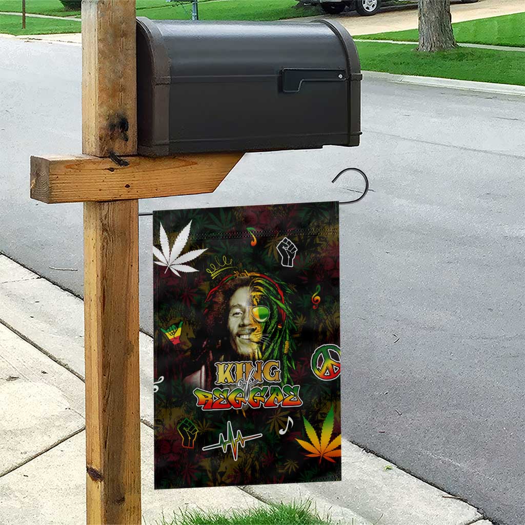 King Of Reggae Garden Flag Legend Bob Peace and Love