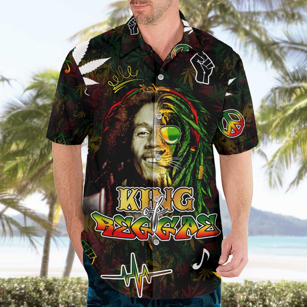 King Of Reggae Hawaiian Shirt Legend Bob Peace and Love