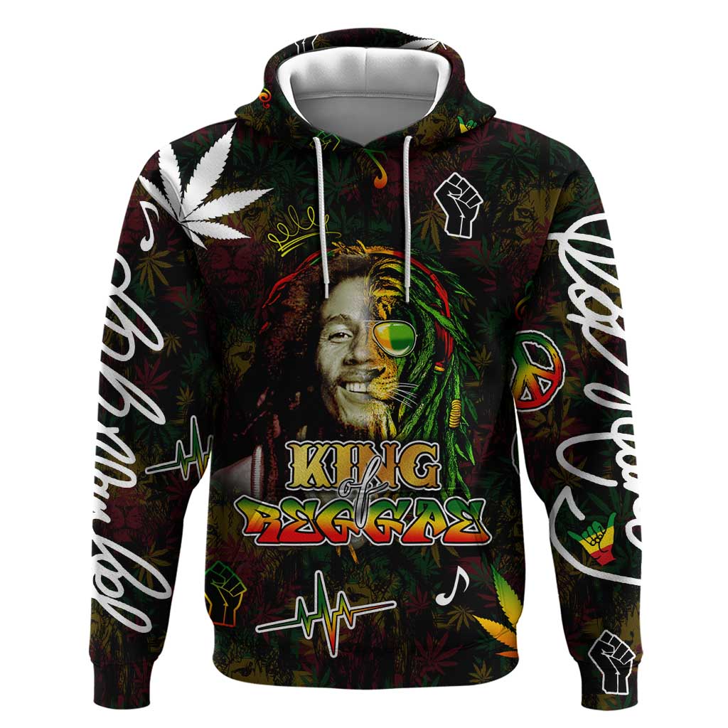 King Of Reggae Hoodie Legend Bob Peace and Love