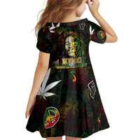 King Of Reggae Kid Short Sleeve Dress Legend Bob Peace and Love