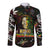 King Of Reggae Long Sleeve Button Shirt Legend Bob Peace and Love
