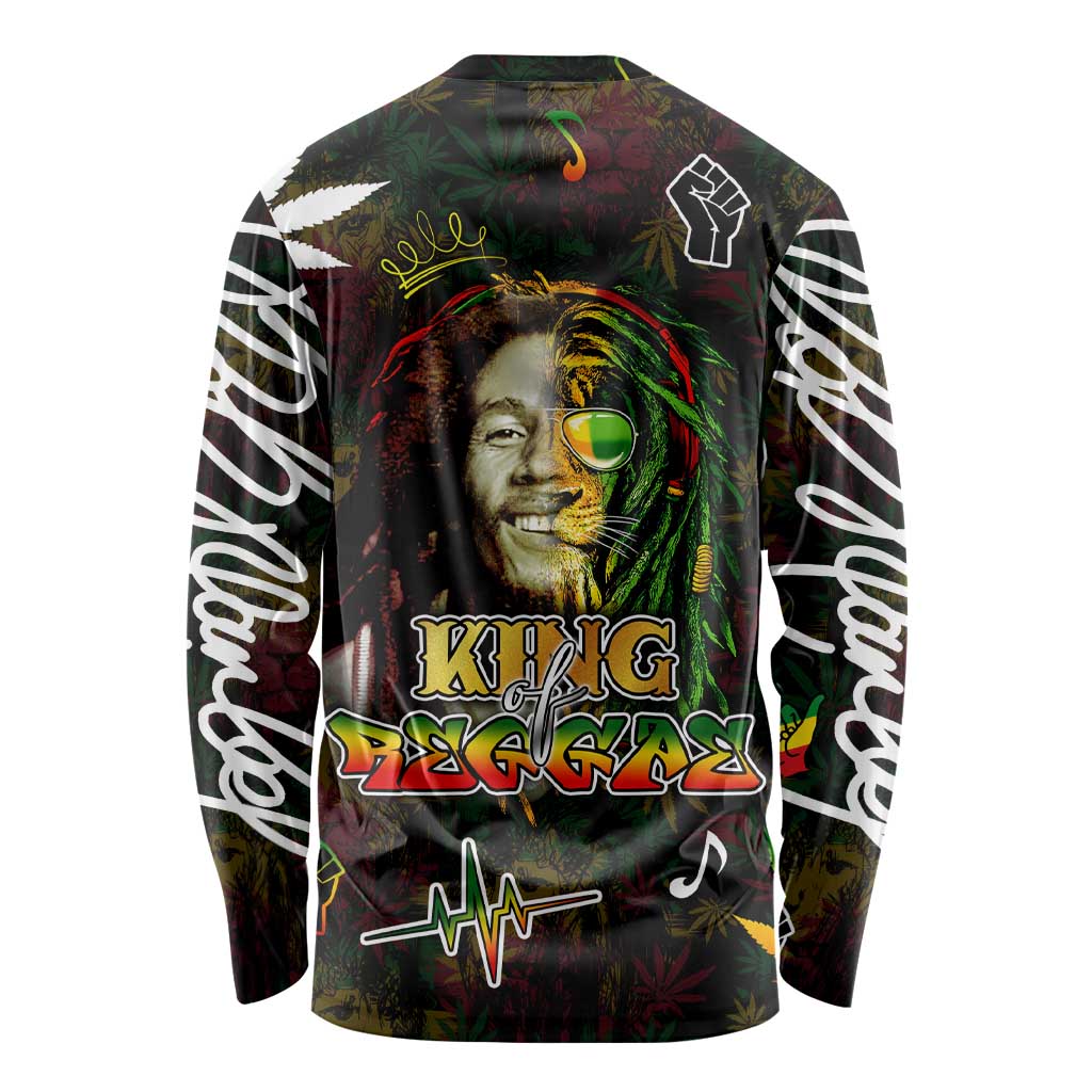 King Of Reggae Long Sleeve Shirt Legend Bob Peace and Love