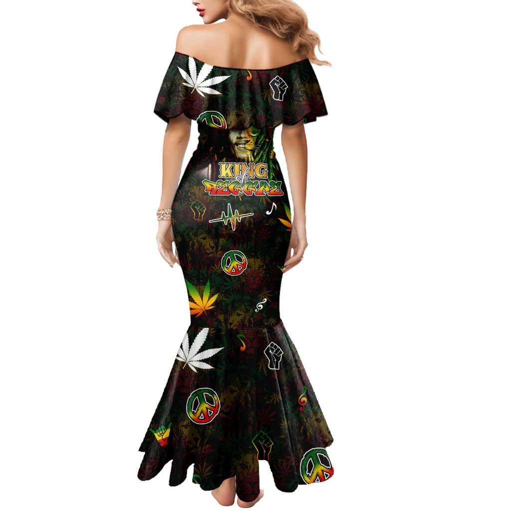 King Of Reggae Mermaid Dress Legend Bob Peace and Love