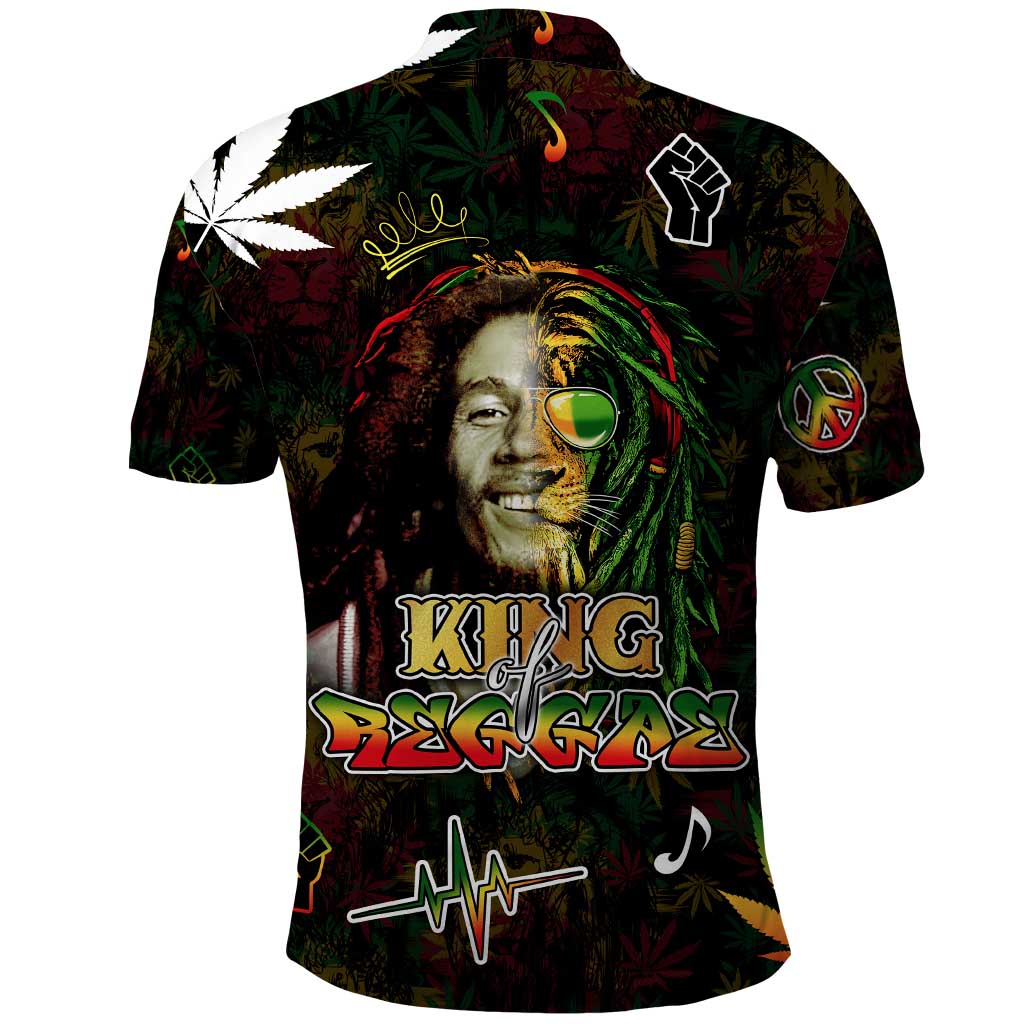 King Of Reggae Polo Shirt Legend Bob Peace and Love