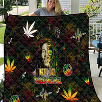 King Of Reggae Quilt Legend Bob Peace and Love