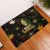 King Of Reggae Rubber Doormat Legend Bob Peace and Love