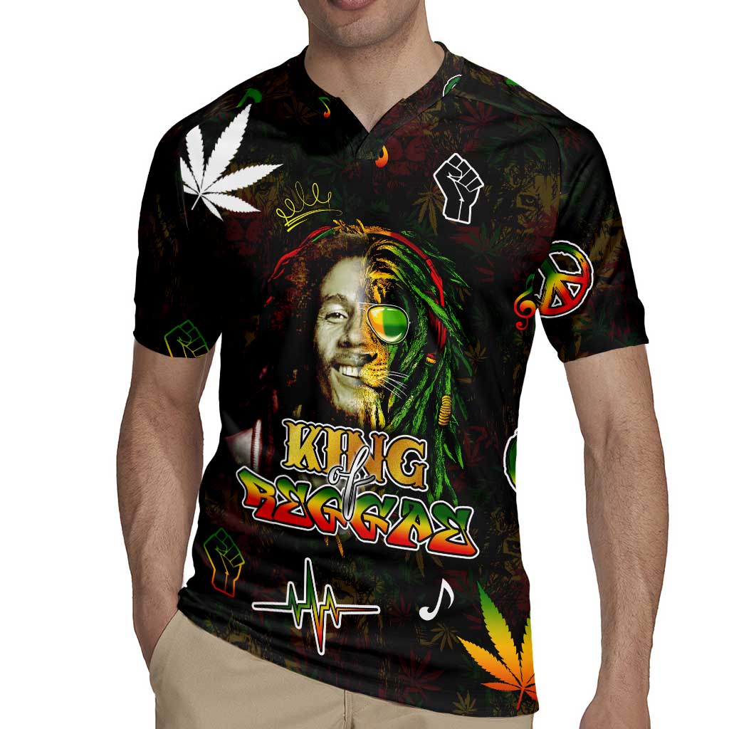 King Of Reggae Rugby Jersey Legend Bob Peace and Love