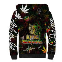 King Of Reggae Sherpa Hoodie Legend Bob Peace and Love