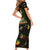 King Of Reggae Short Sleeve Bodycon Dress Legend Bob Peace and Love