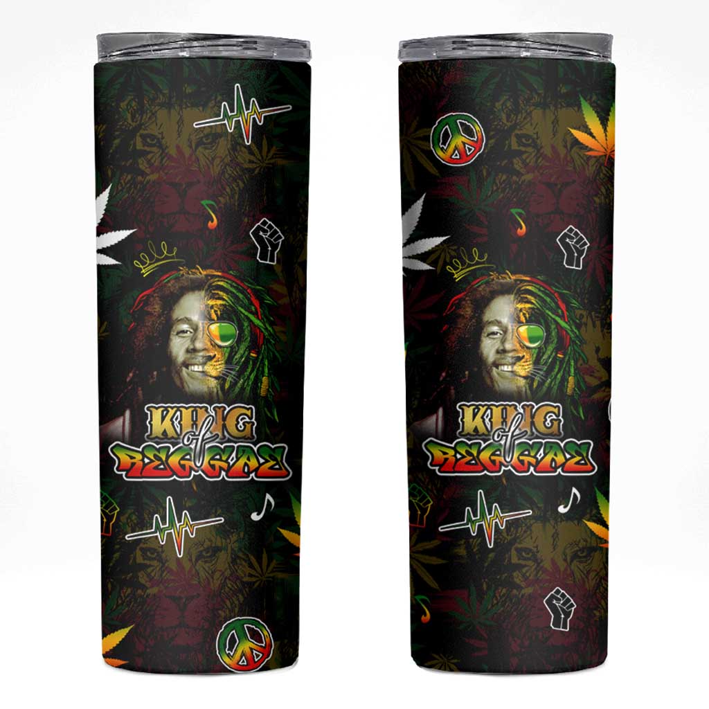 King Of Reggae Skinny Tumbler Legend Bob Peace and Love