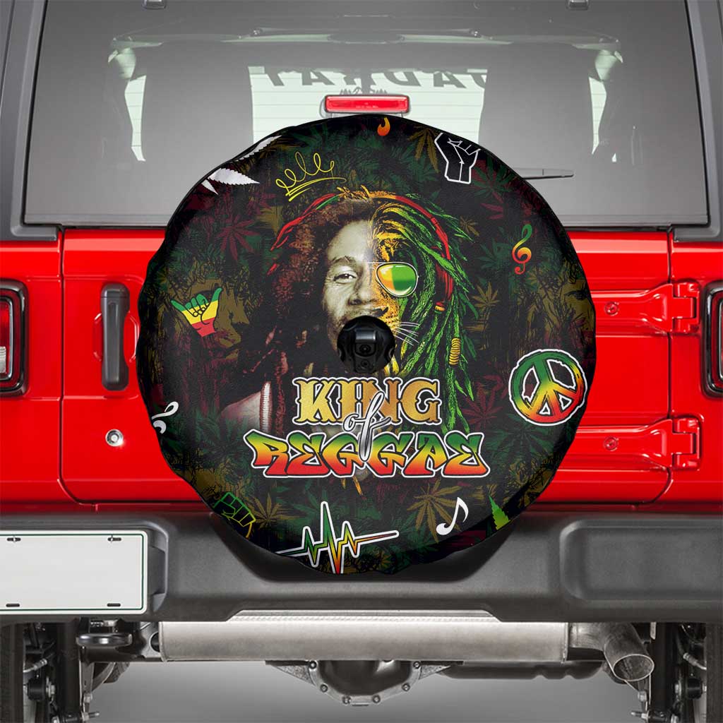 King Of Reggae Spare Tire Cover Legend Bob Peace and Love