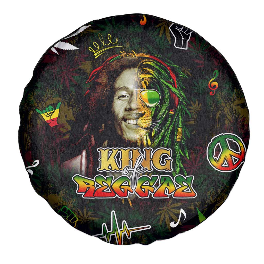 King Of Reggae Spare Tire Cover Legend Bob Peace and Love