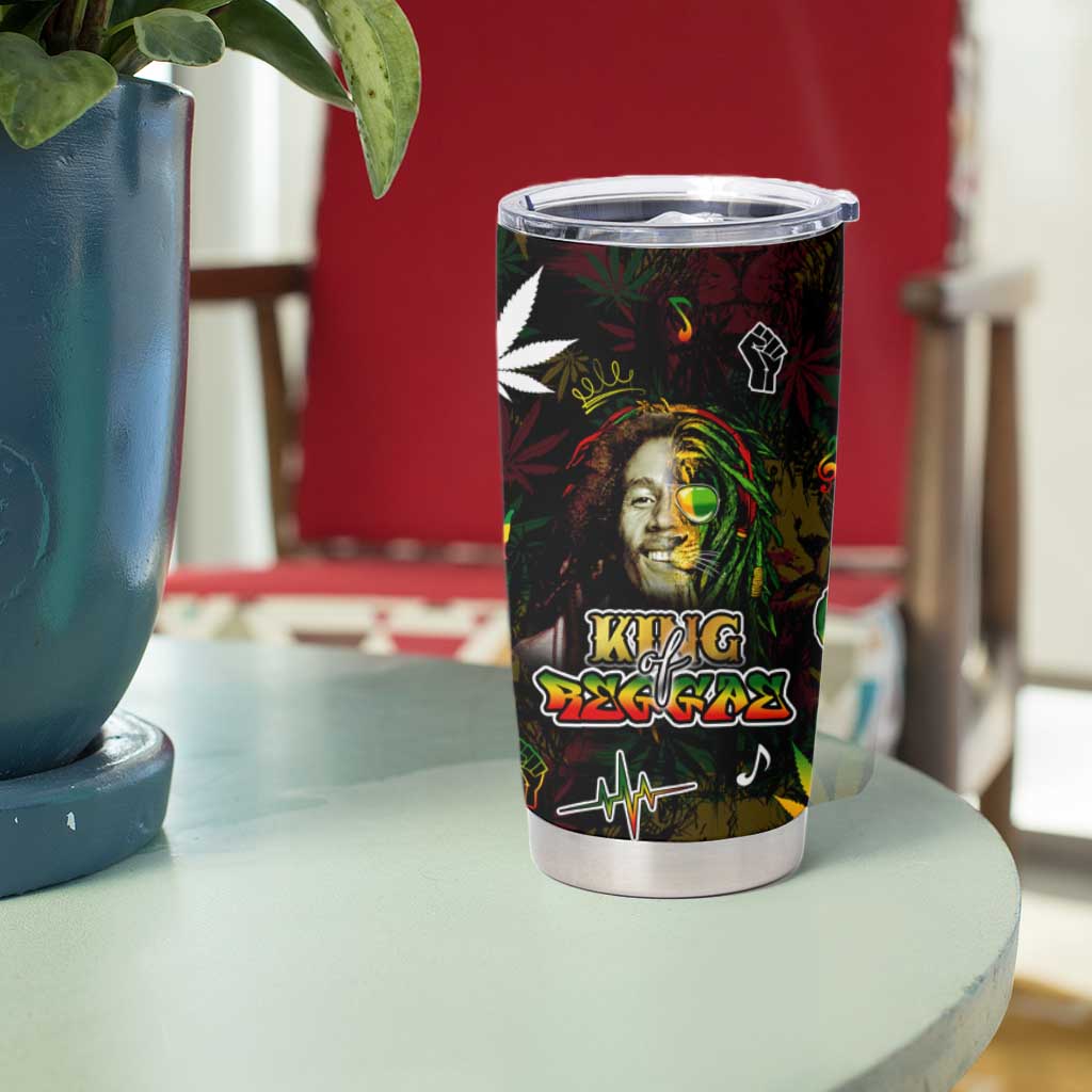 King Of Reggae Tumbler Cup Legend Bob Peace and Love