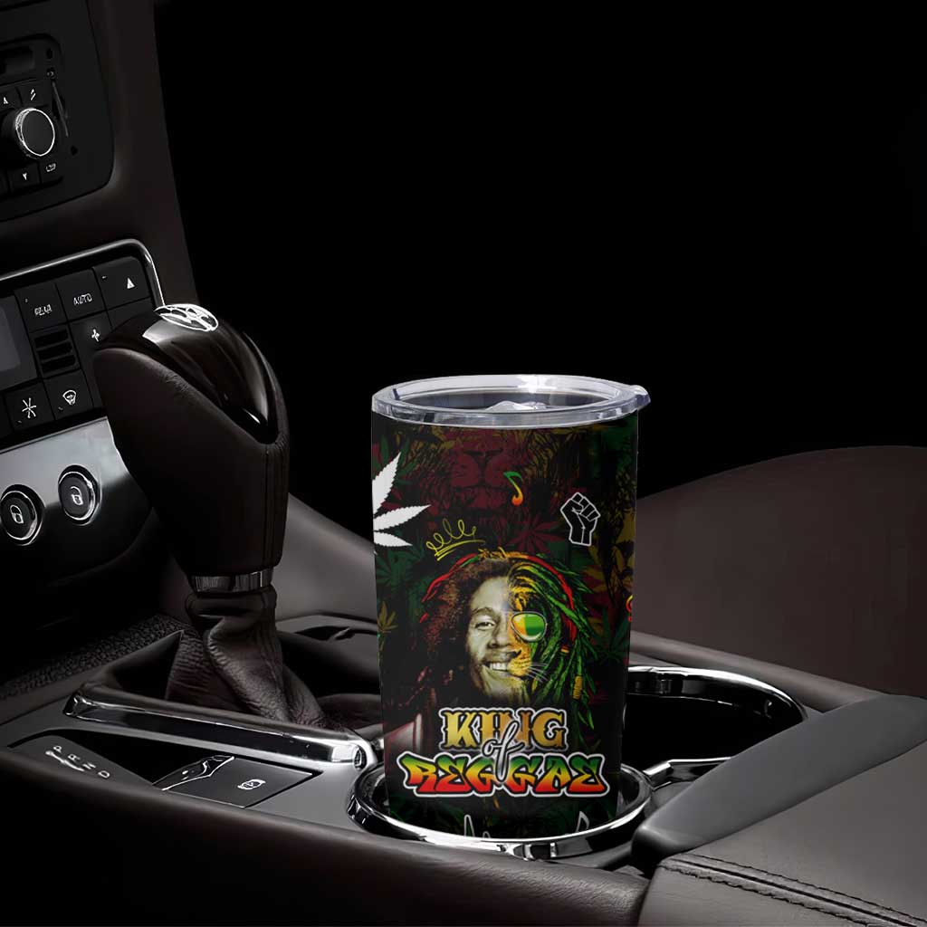 King Of Reggae Tumbler Cup Legend Bob Peace and Love
