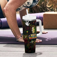 King Of Reggae Tumbler With Handle Legend Bob Peace and Love