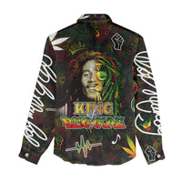 King Of Reggae Women Casual Shirt Legend Bob Peace and Love