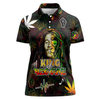 King Of Reggae Women Polo Shirt Legend Bob Peace and Love