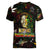 King Of Reggae Women V-Neck T-Shirt Legend Bob Peace and Love
