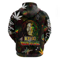 King Of Reggae Zip Hoodie Legend Bob Peace and Love