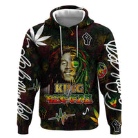 King Of Reggae Zip Hoodie Legend Bob Peace and Love