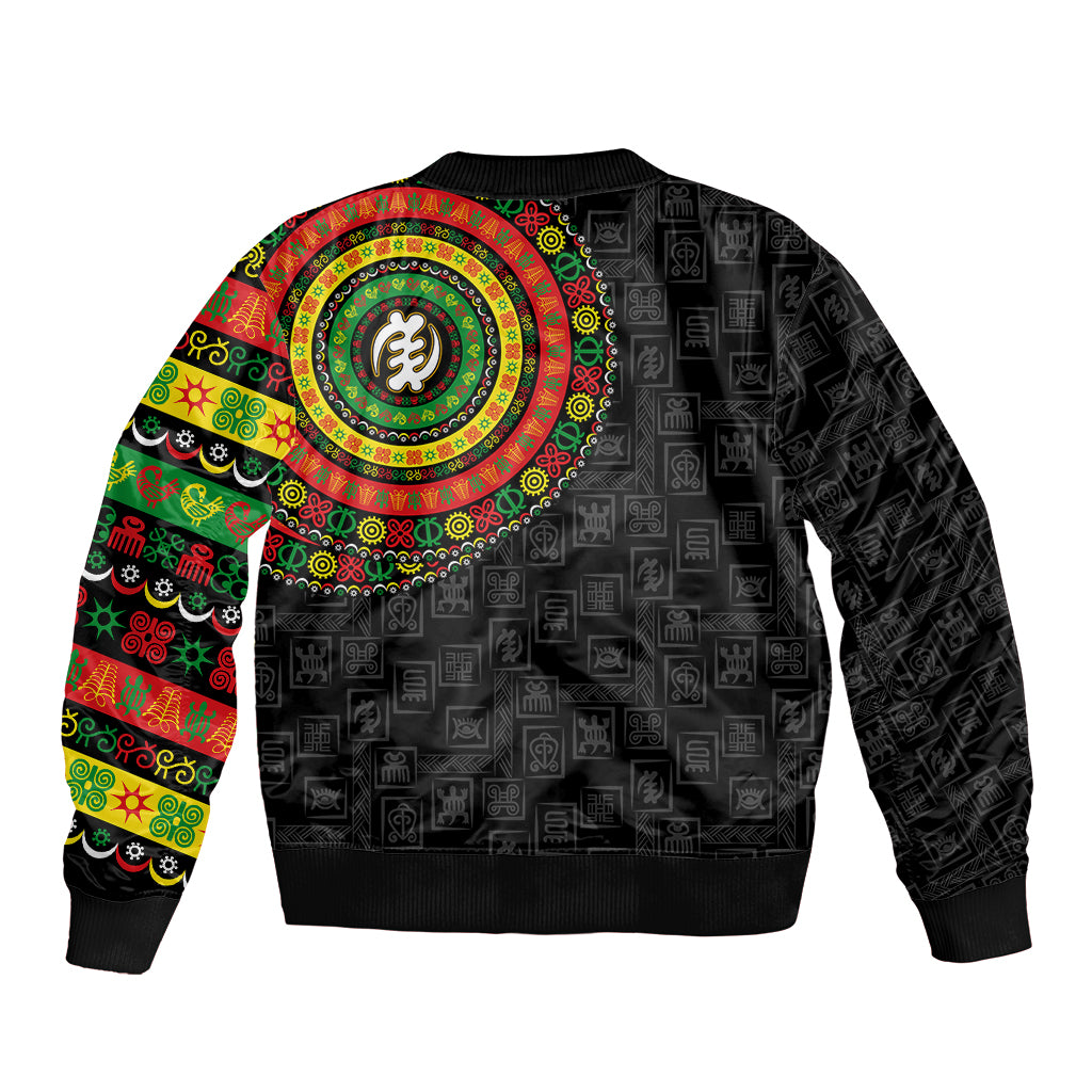 Adinkra Symbols Bomber Jacket African Culture - Wonder Print Shop