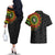 Adinkra Symbols Couples Matching Off The Shoulder Long Sleeve Dress and Hawaiian Shirt African Culture - Wonder Print Shop