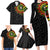 Adinkra Symbols Family Matching Long Sleeve Bodycon Dress and Hawaiian Shirt African Culture - Wonder Print Shop