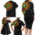 Adinkra Symbols Family Matching Long Sleeve Bodycon Dress and Hawaiian Shirt African Culture - Wonder Print Shop
