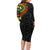 Adinkra Symbols Family Matching Long Sleeve Bodycon Dress and Hawaiian Shirt African Culture - Wonder Print Shop