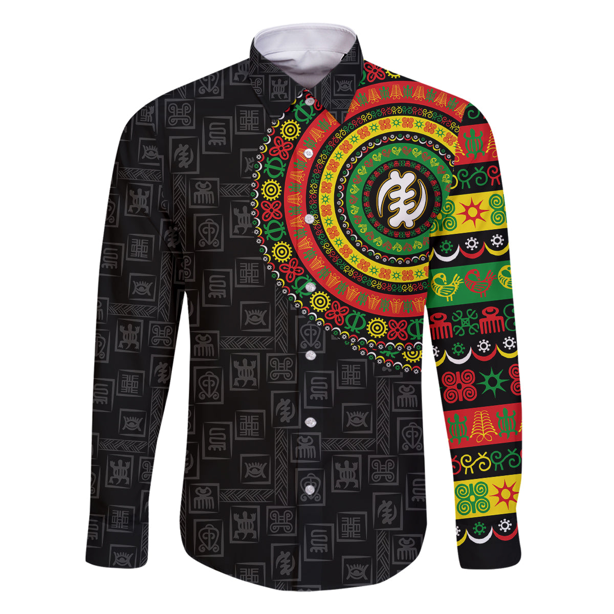 Adinkra Symbols Family Matching Off Shoulder Maxi Dress and Hawaiian Shirt African Culture - Wonder Print Shop